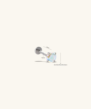 Titanium Gemstone Flatback Stud - OumoJewelry