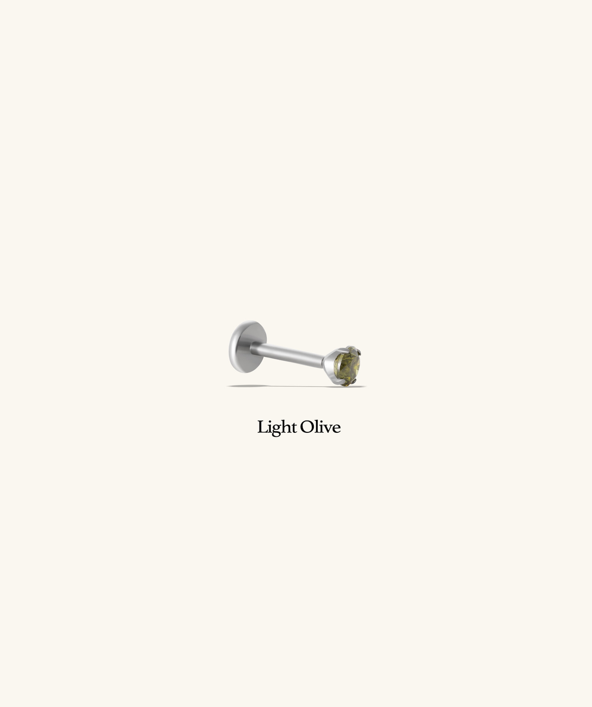 Titanium Threadless Flatback Stud - Titanium - Helix, Forward Helix, Upper Lobe - Oumo Jewelry