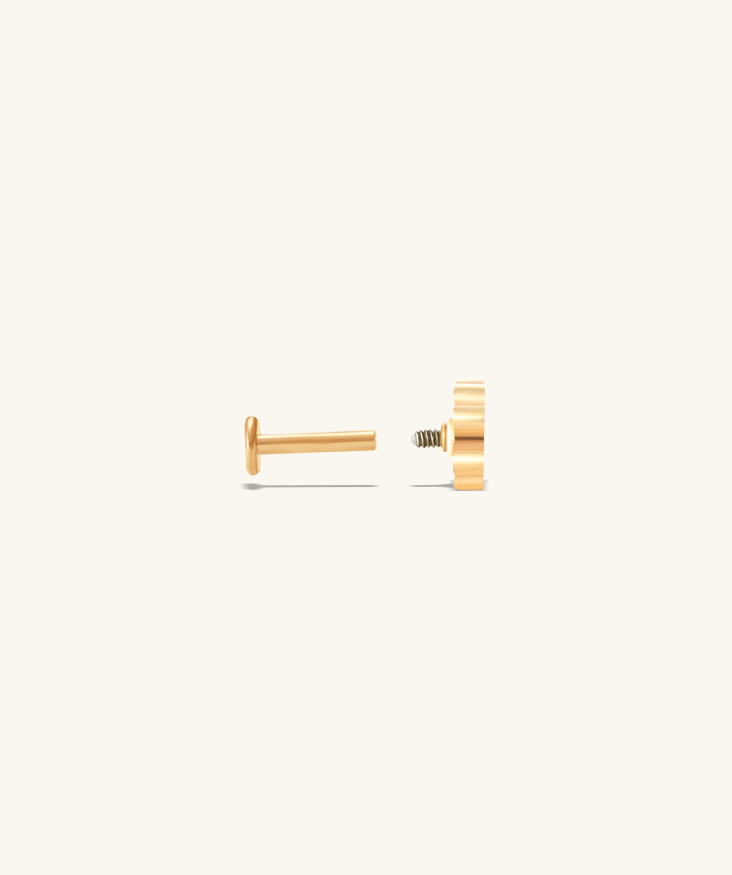 Lucky Leaf Clover Flatback Stud - OumoJewelry