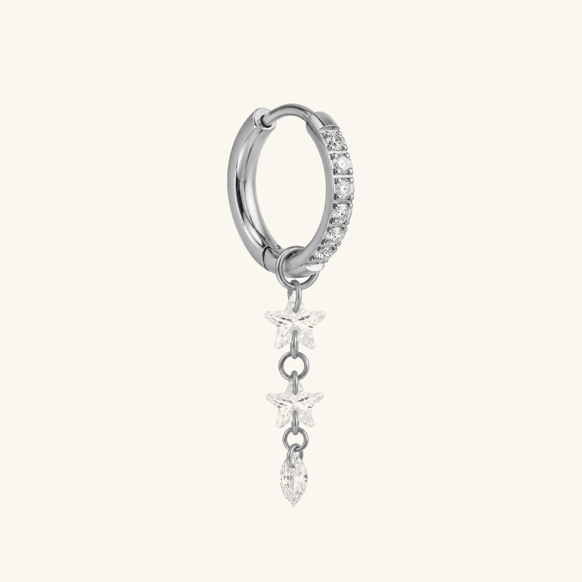 Starfall Chain Charm Hoop