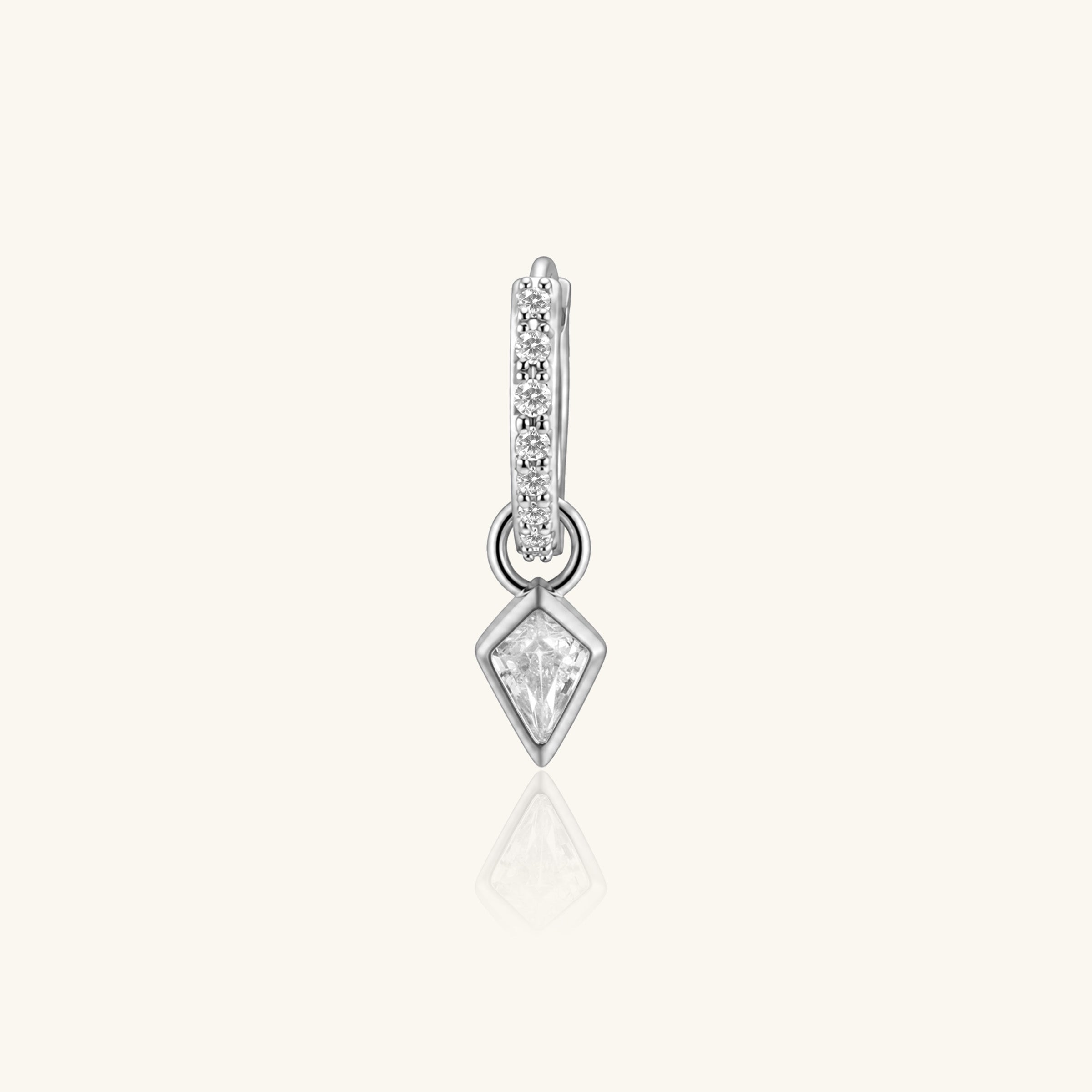 Etta Charm Drop Hoop - OumoJewelry
