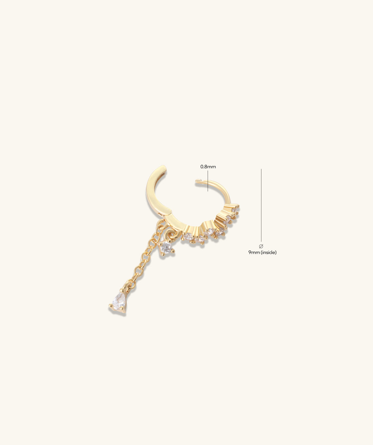Luna Bloom Drop - Brass - Lobe, Upper Lobe - Oumo Jewelry