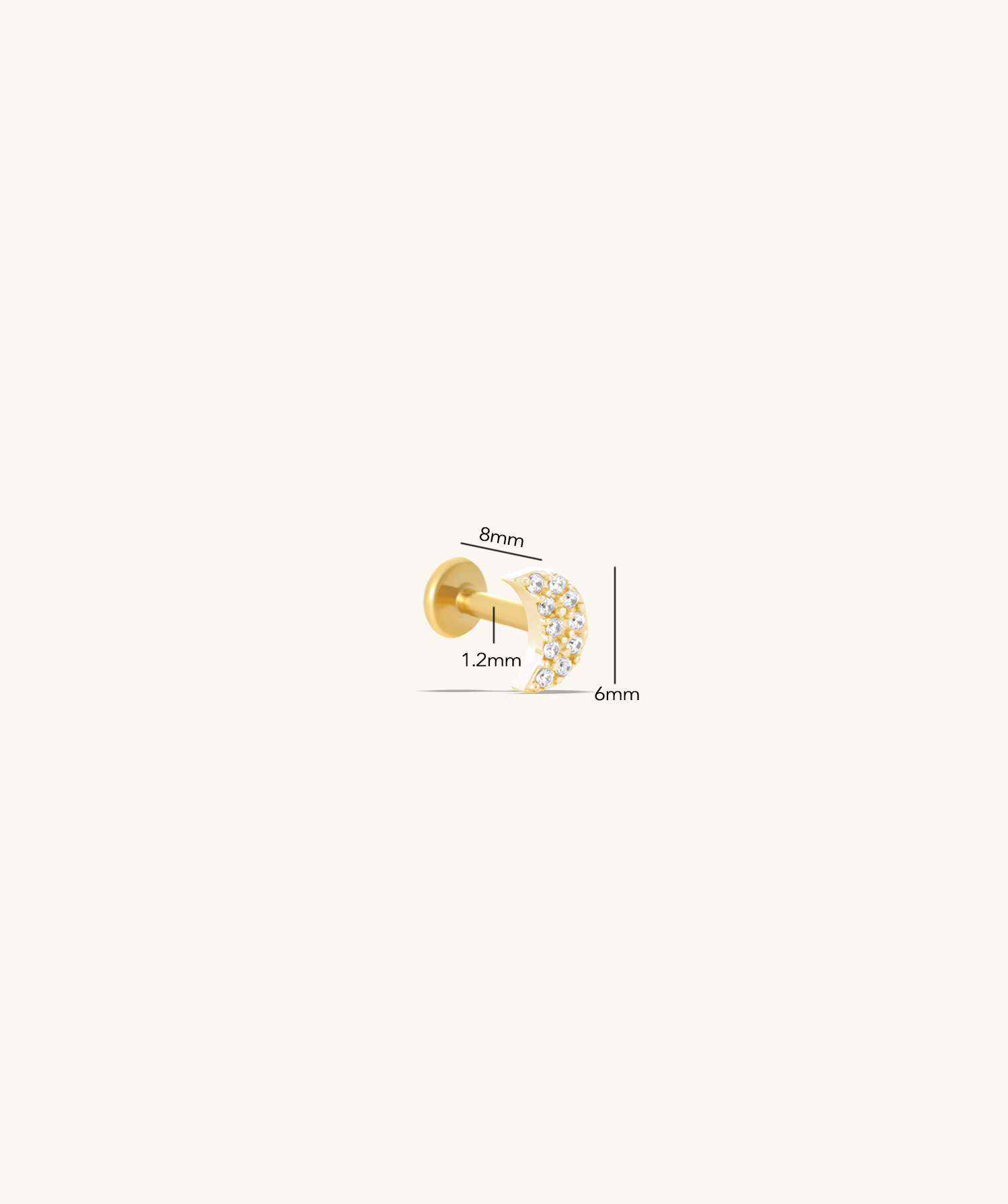 Crescent Stud - OumoJewelry