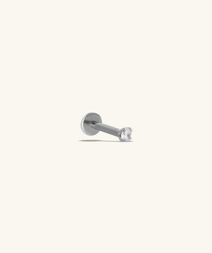 Titanium Charm Gemstones Flatback Stud