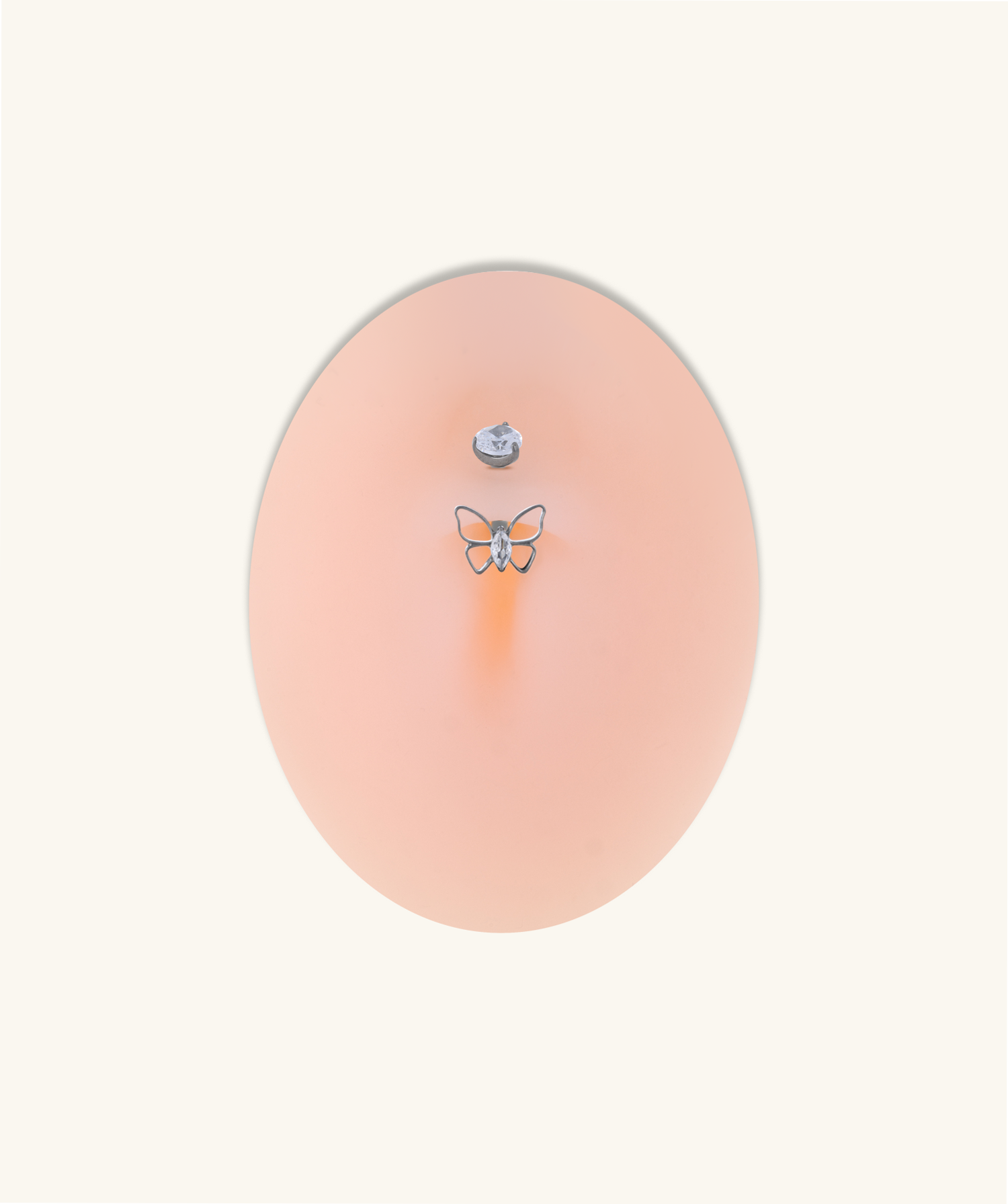 Titanium Openwing Butterfly Belly Ring - OumoJewelry