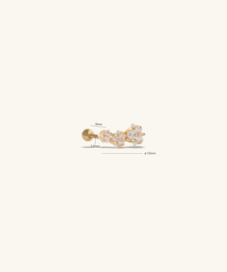 Triple Stars Stud - OumoJewelry
