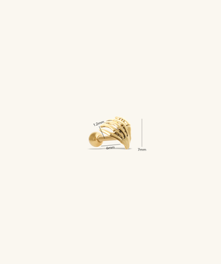 Bone Palm Stud - OumoJewelry