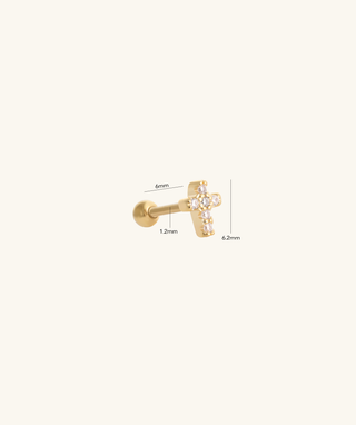 Petite Cross Stud - OumoJewelry