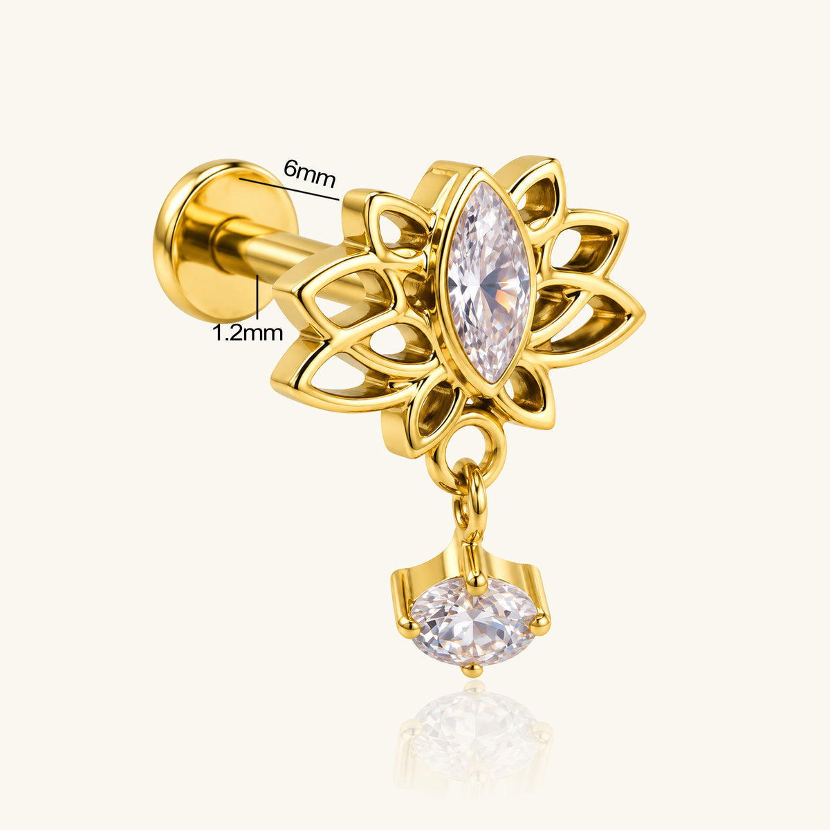 Titanium Cassia Stud
