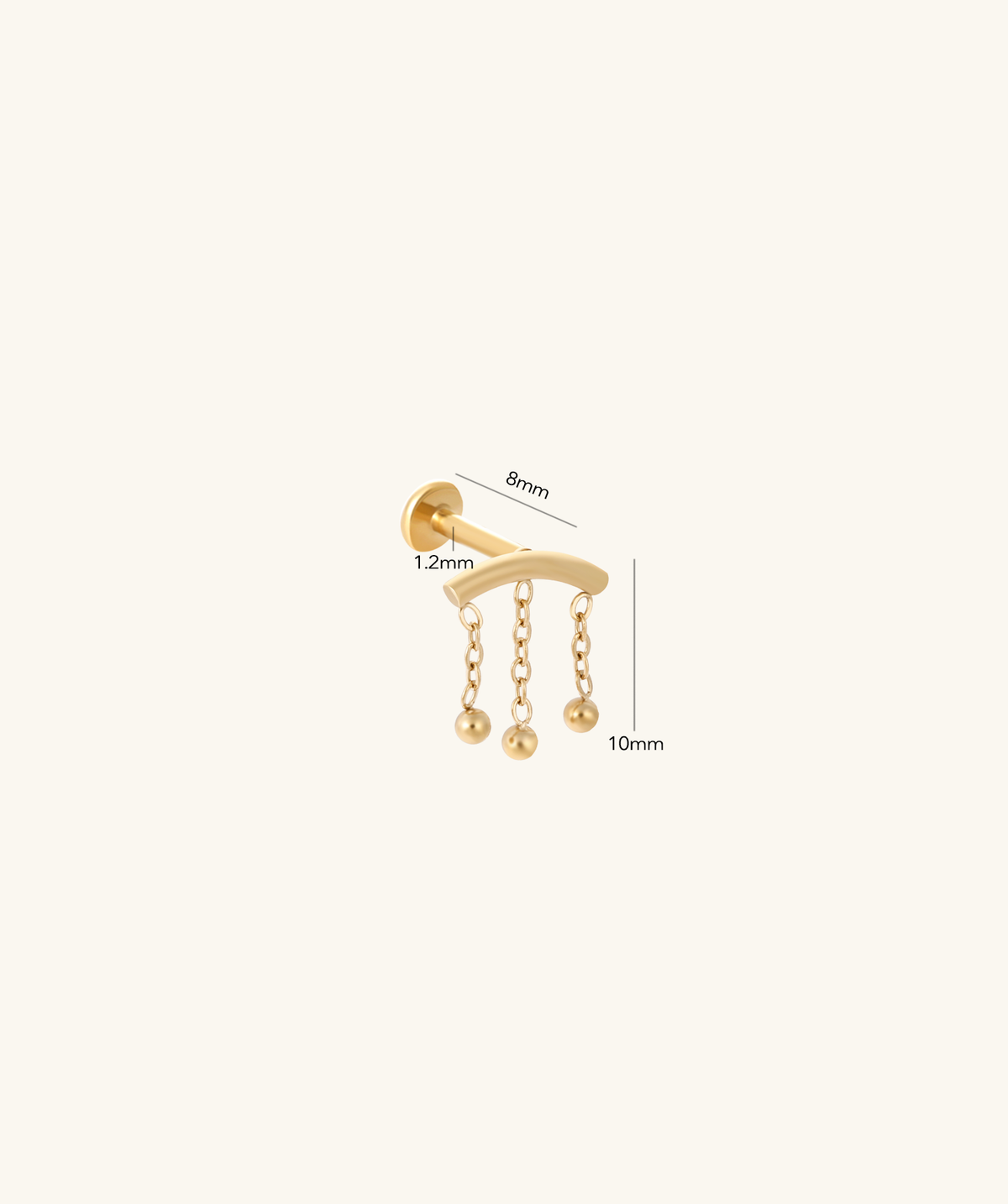 Cool Chain Flatback Earring - Stainless Steel - Flat - Oumo Jewelry