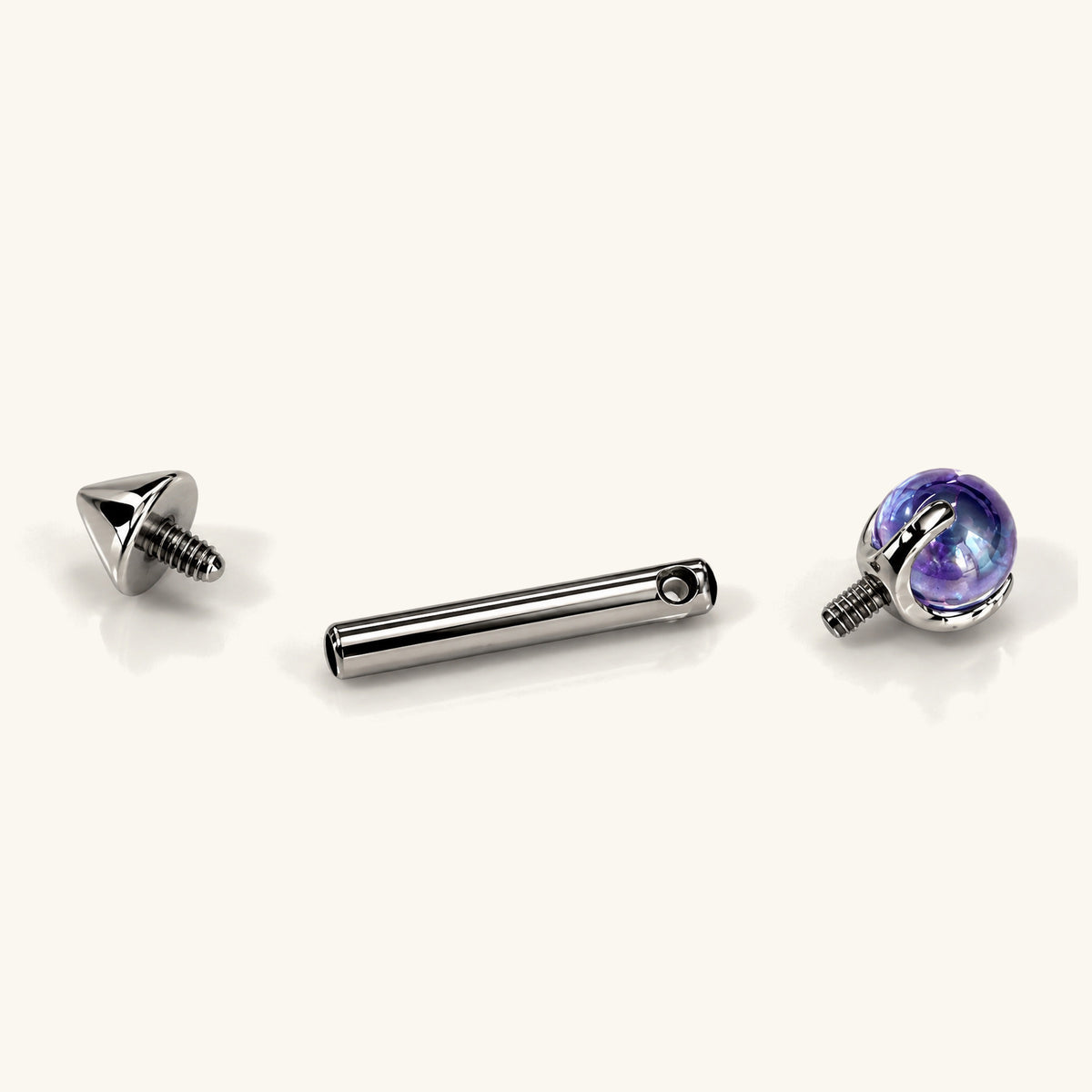 Titanium Leda Vertical Helix - OumoJewelry