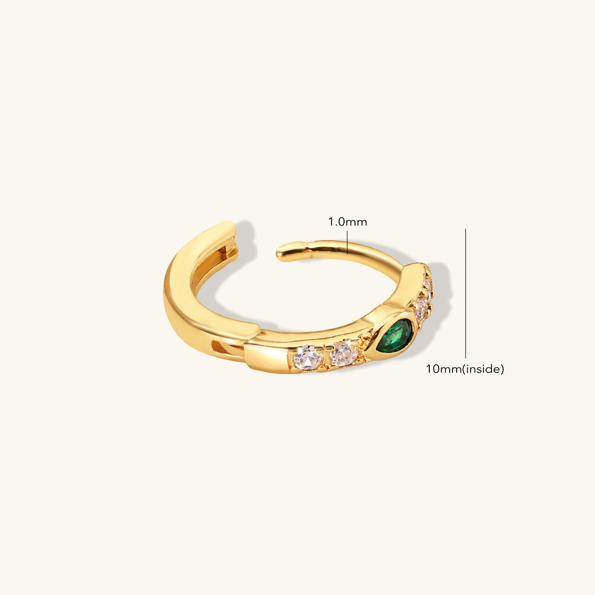 Kael Hoop - Brass - Lobe - Oumo Jewelry
