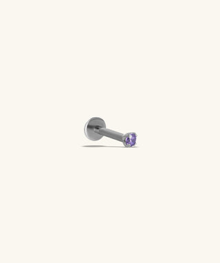 Titanium Charm Gemstones Flatback Stud - OumoJewelry