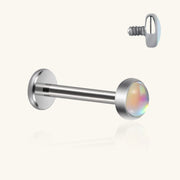 Titanium Opal Labret Flatback Stud