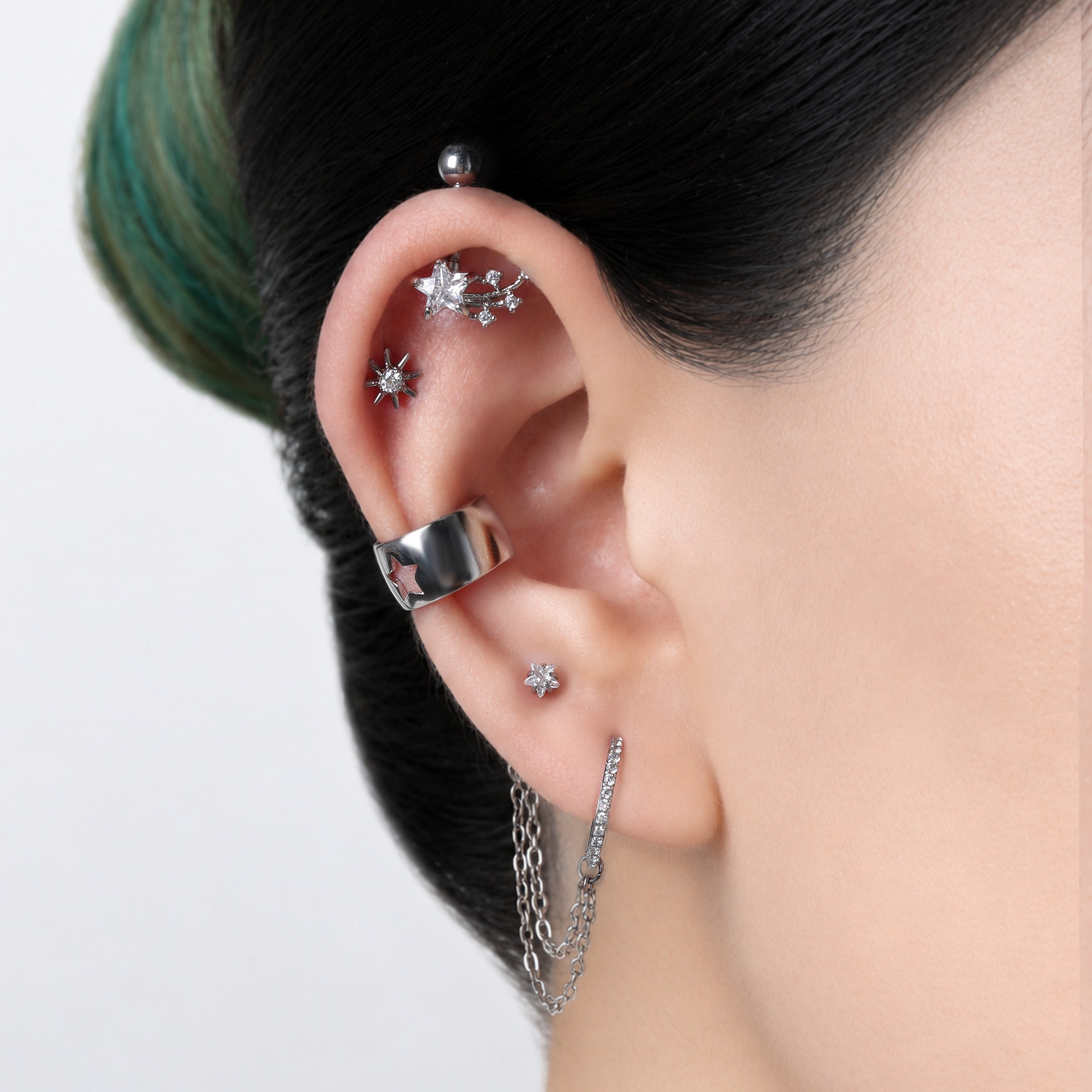 Starlight Vertical Helix - Stainless Steel - Vertical Helix - Oumo Jewelry