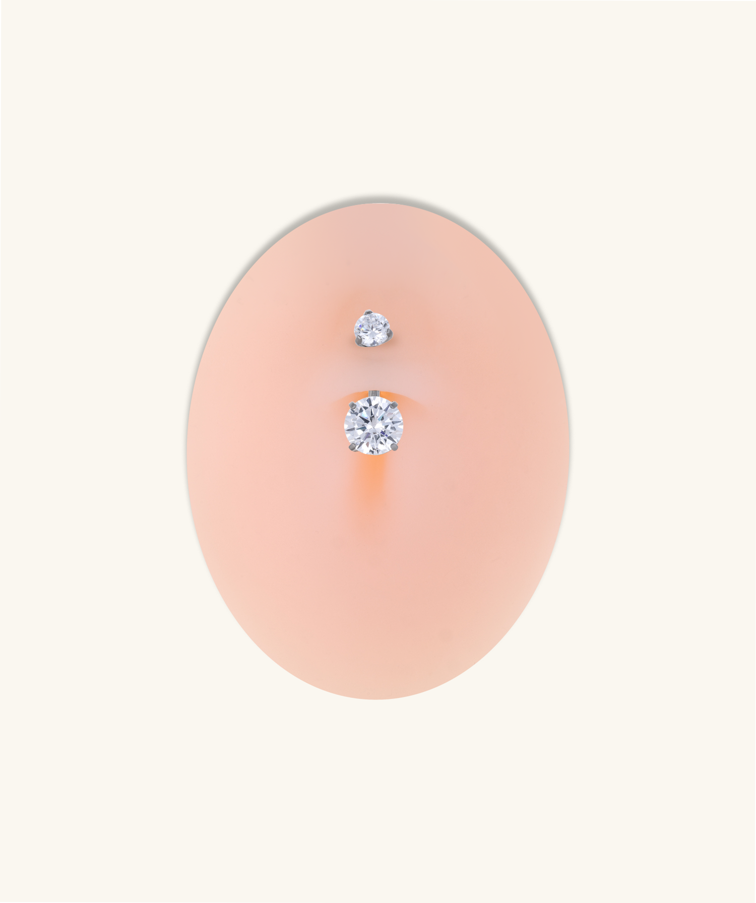 Titanium Classic Duo Belly Ring - OumoJewelry
