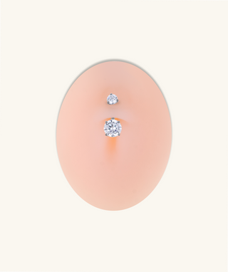 Titanium Classic Duo Belly Ring - OumoJewelry