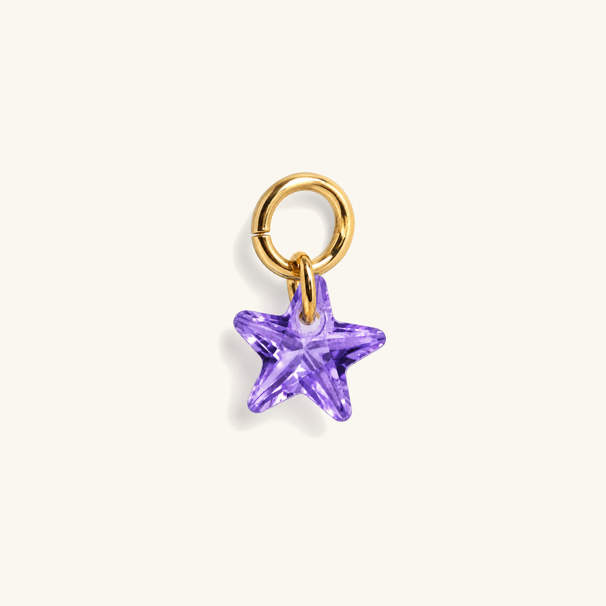 Single Star CZ Charm Drop - OumoJewelry