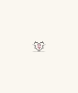 Titanium Thorn  Heart Stud - OumoJewelry