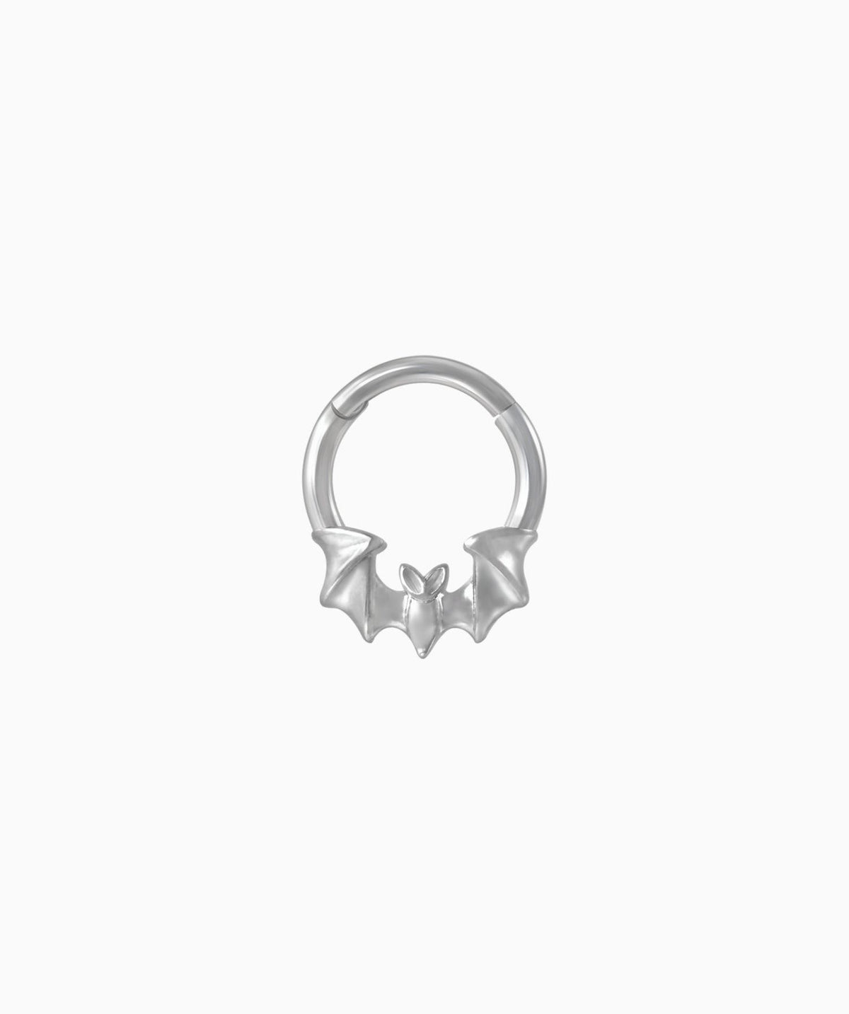 Bat Nose Ring Clicker - Stainless Steel - Daith, Septum - Oumo Jewelry