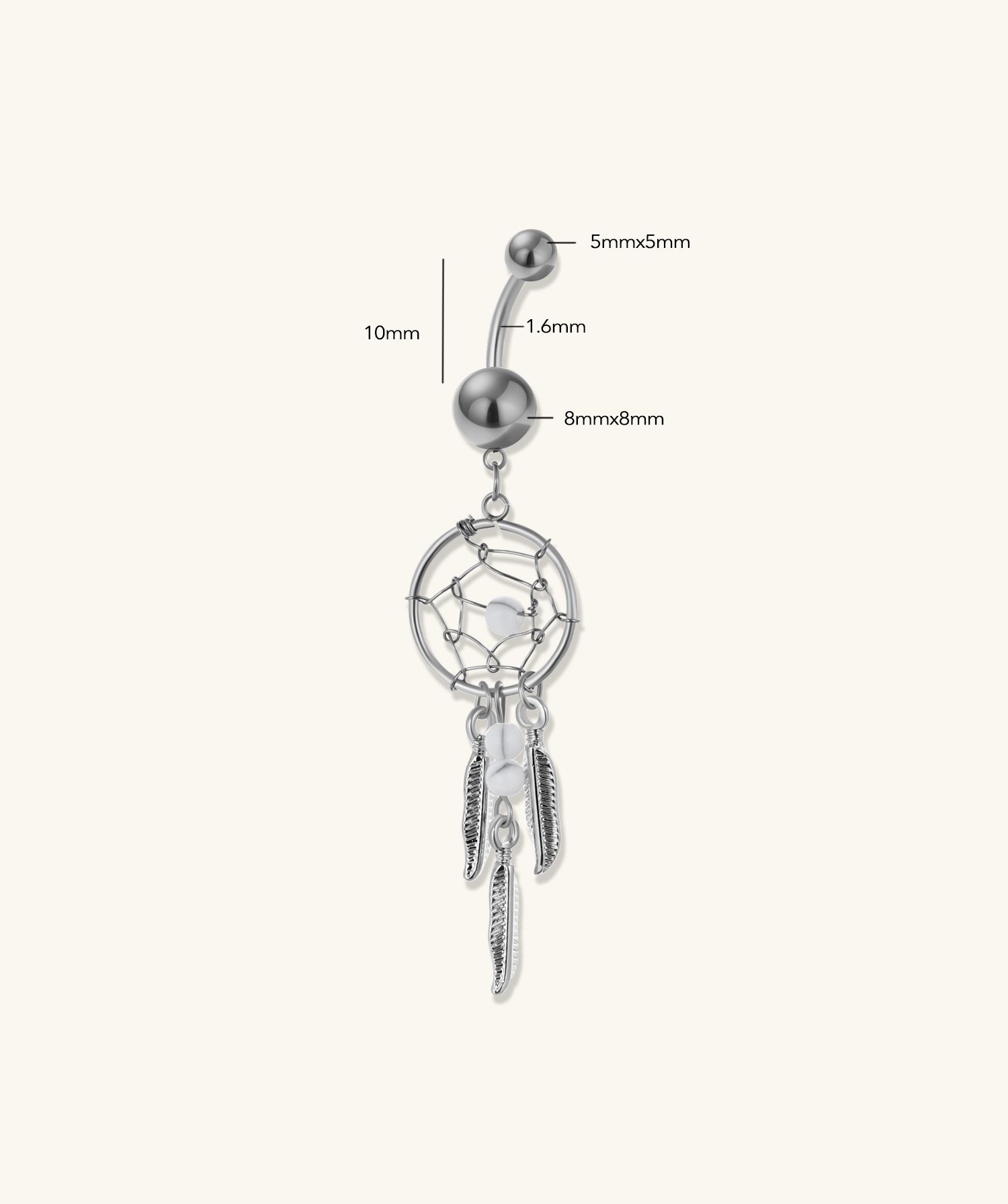 Lyra Belly Ring - Stainless Steel - Navel - Oumo Jewelry