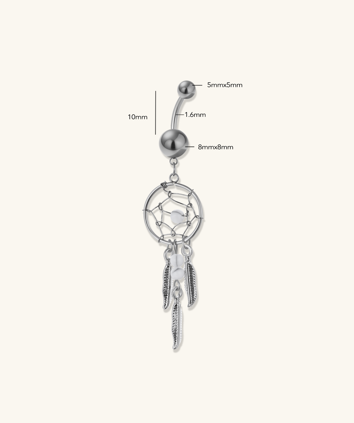 Lyra Belly Ring - Stainless Steel - Navel - Oumo Jewelry