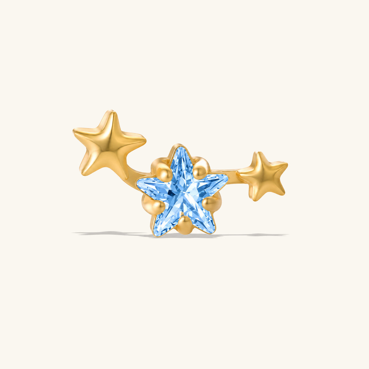 Titanium Petite Star Flatback Stud