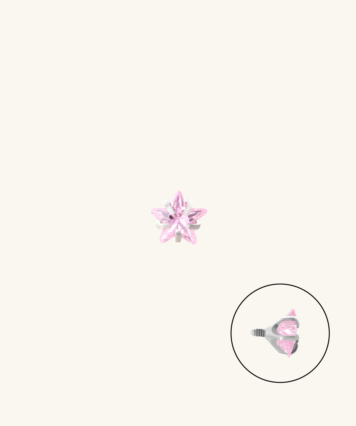 Star Gem Top (fit Titanium) - Titanium - Oumo Jewelry