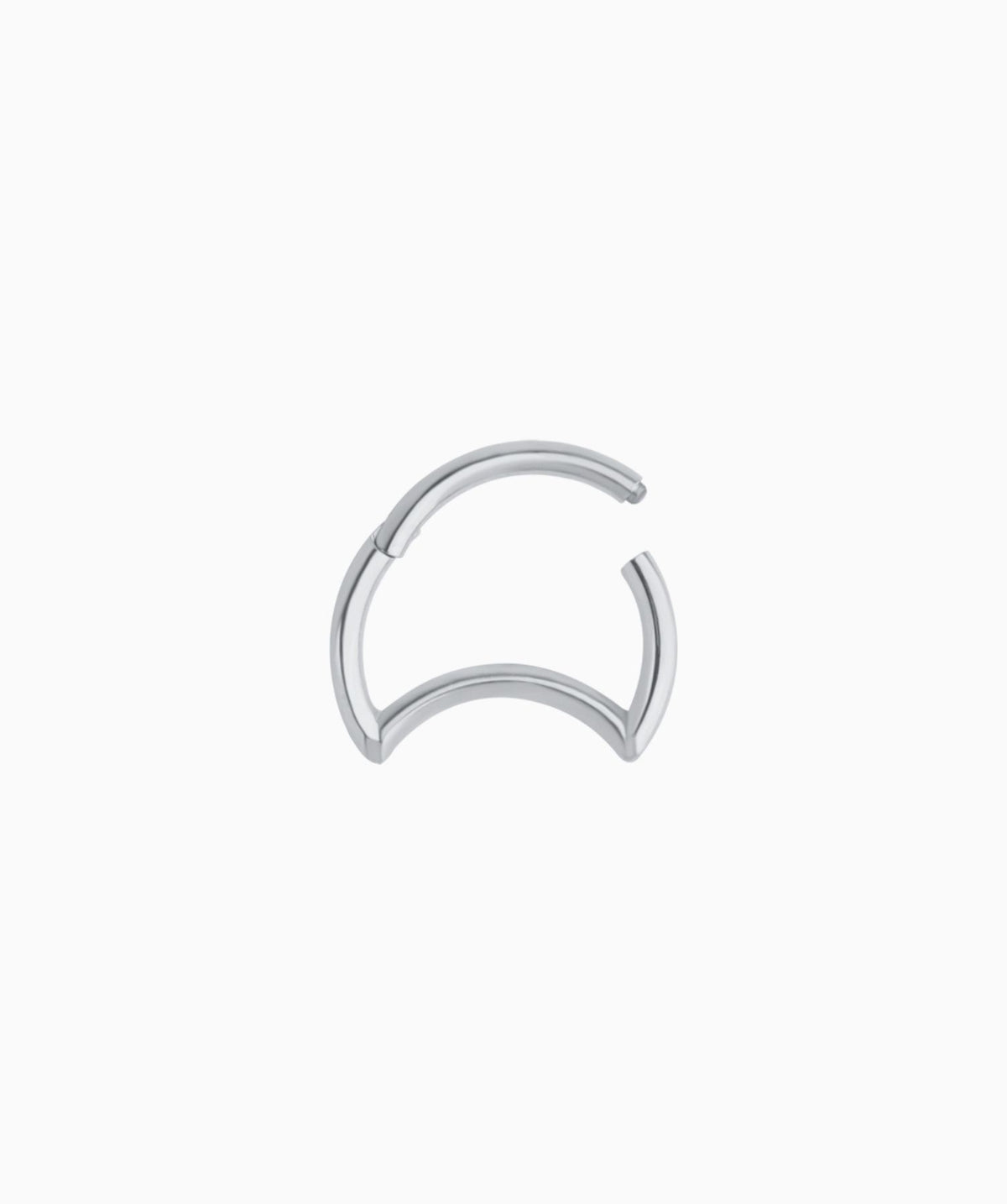 Crescent Clicker Hoop - Stainless Steel - Daith, Septum - Oumo Jewelry