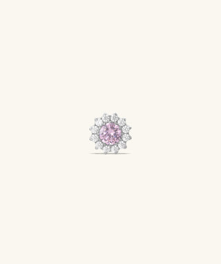 Titanium Charm Flower Flatback Stud - OumoJewelry