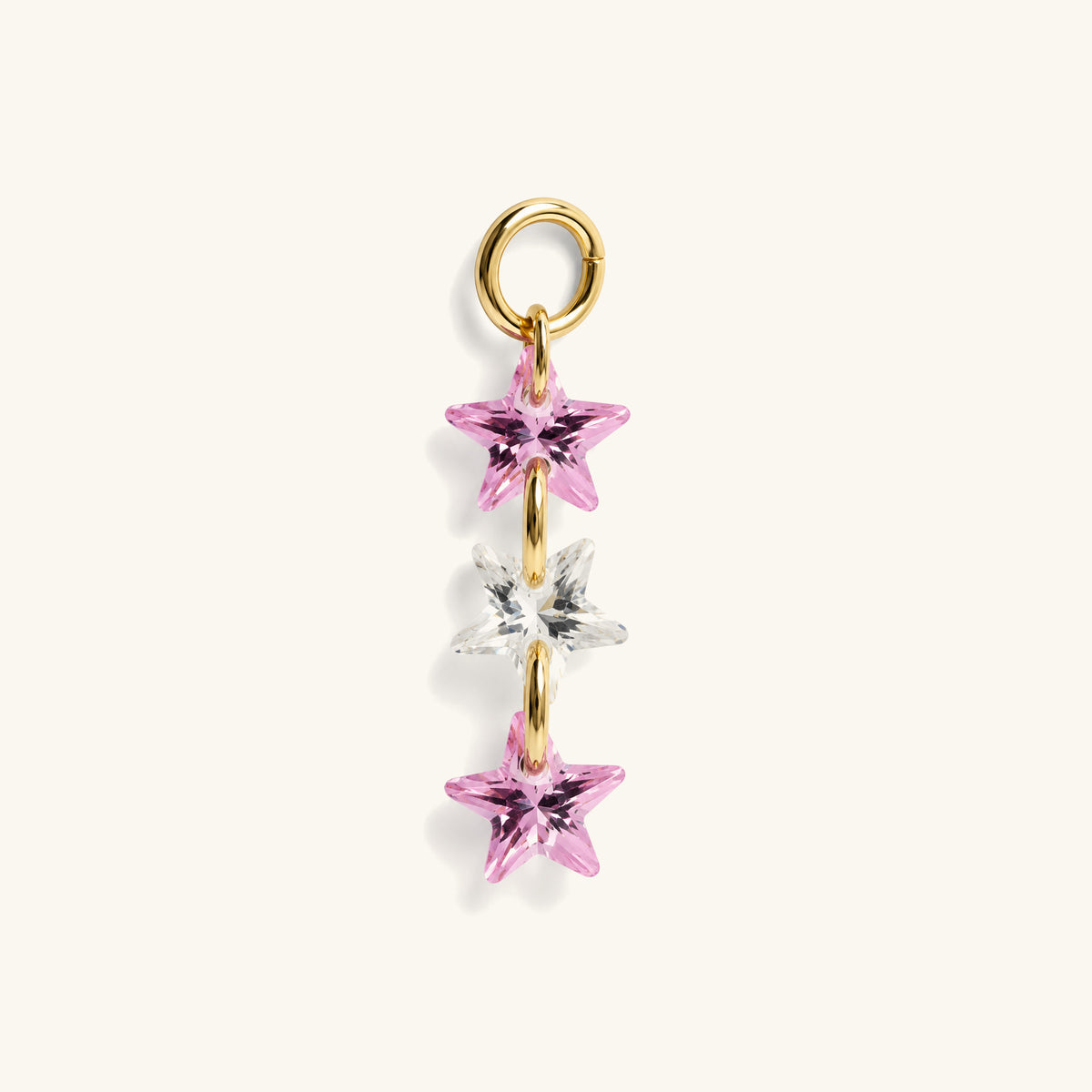 Three Star CZ Charm Drop - OumoJewelry
