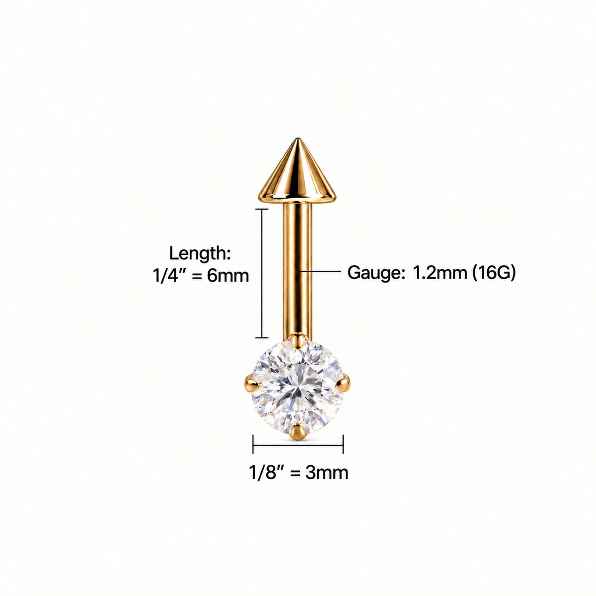 Titanium Leda Vertical Helix - OumoJewelry