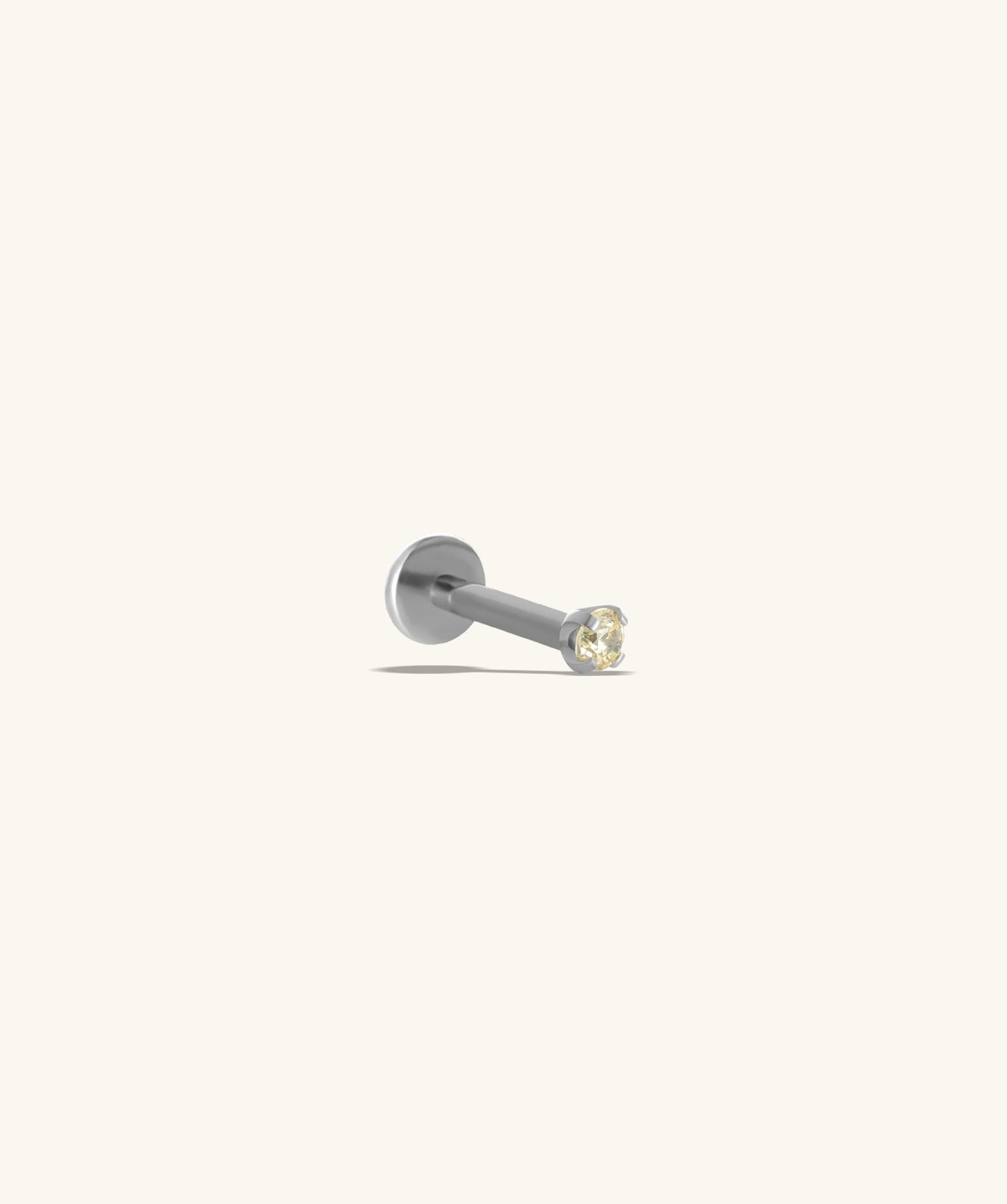 Titanium Charm Gemstones Flatback Stud