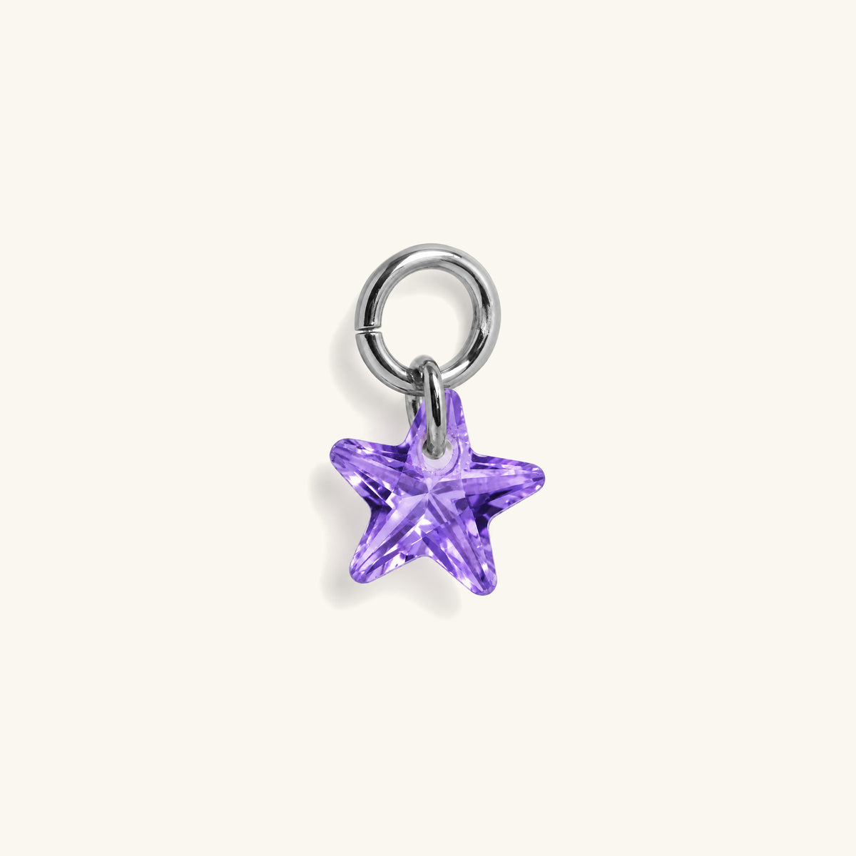 Single Star CZ Charm Drop - OumoJewelry