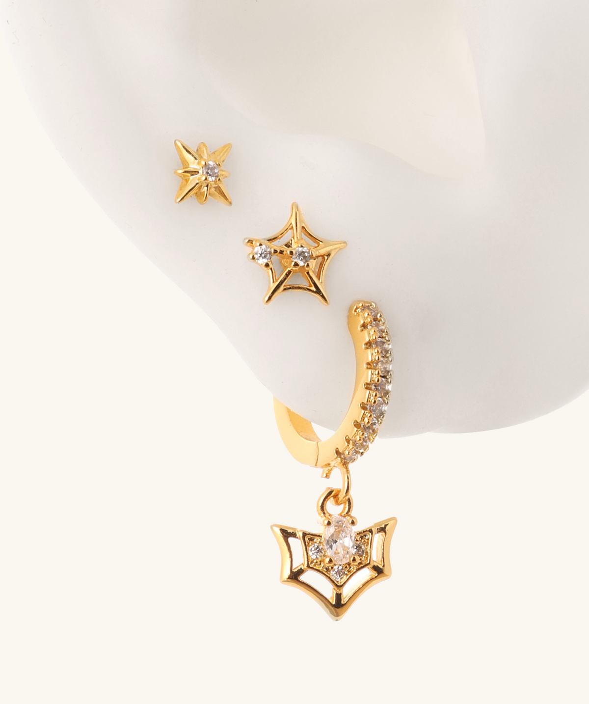 Spiderlight Trio Set - Brass - Oumo Jewelry