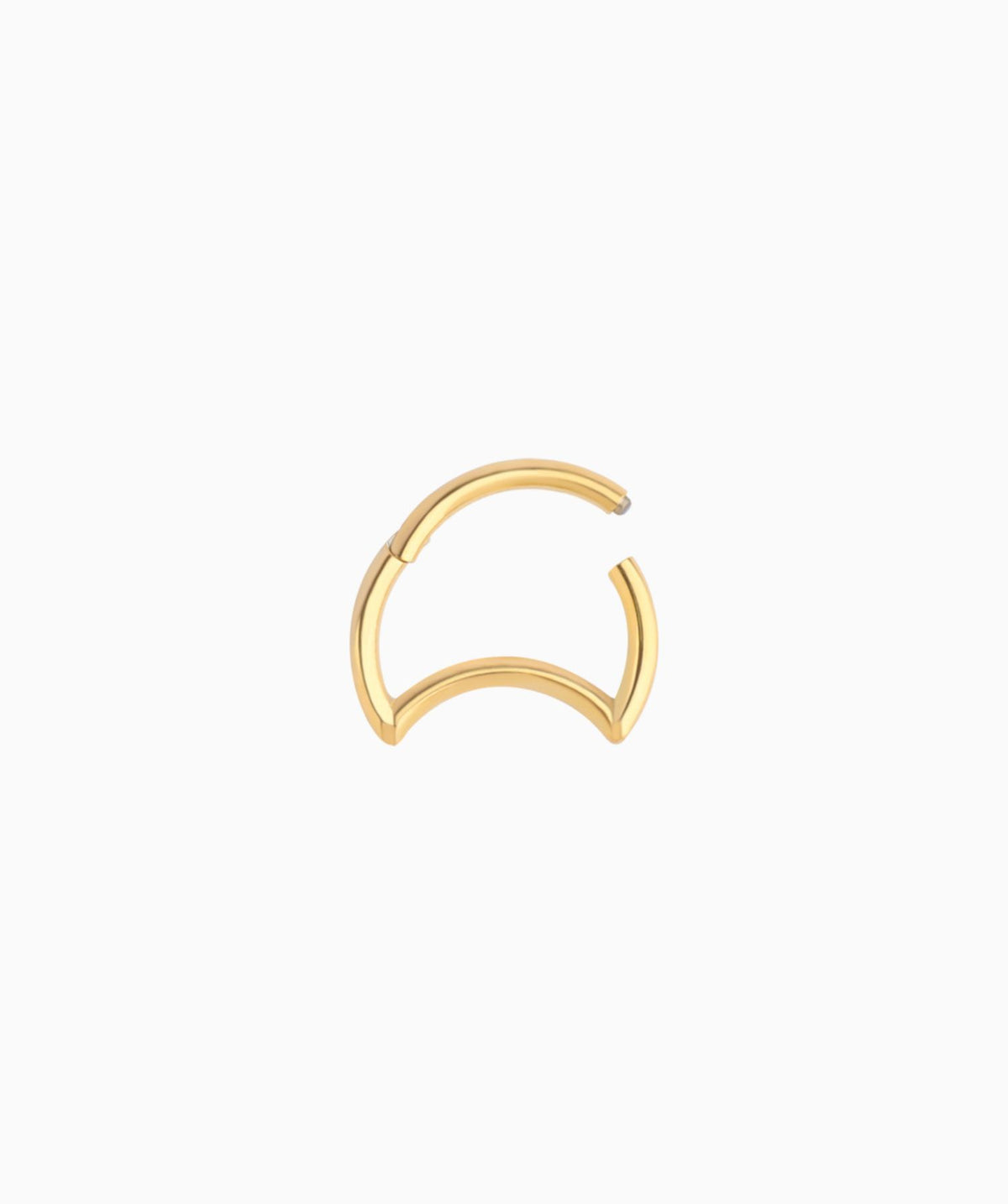 Crescent Clicker Hoop - Stainless Steel - Daith, Septum - Oumo Jewelry