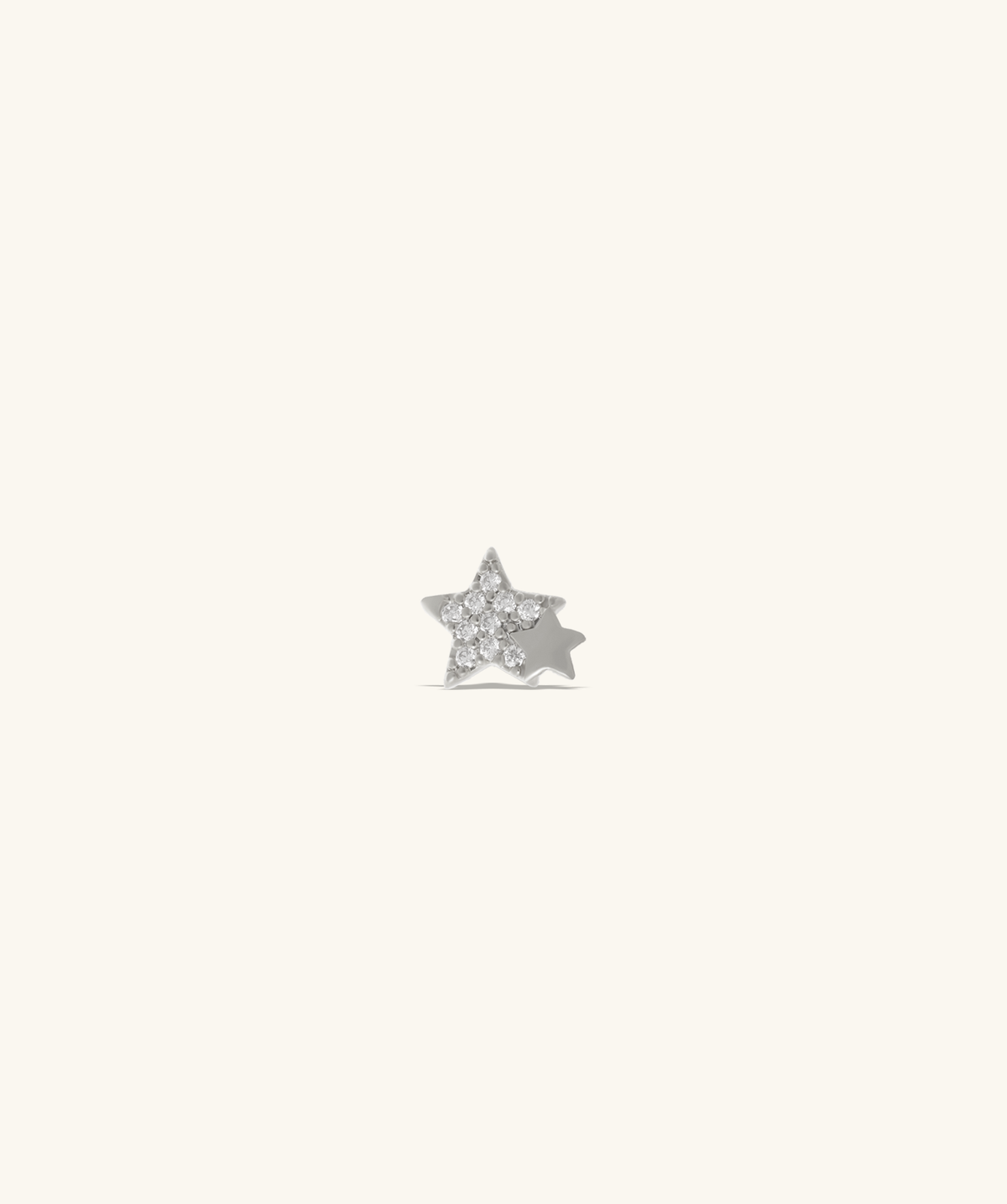 Double Star Stud - Stainless Steel - Upper Lobe, Helix, Flat - Oumo Jewelry