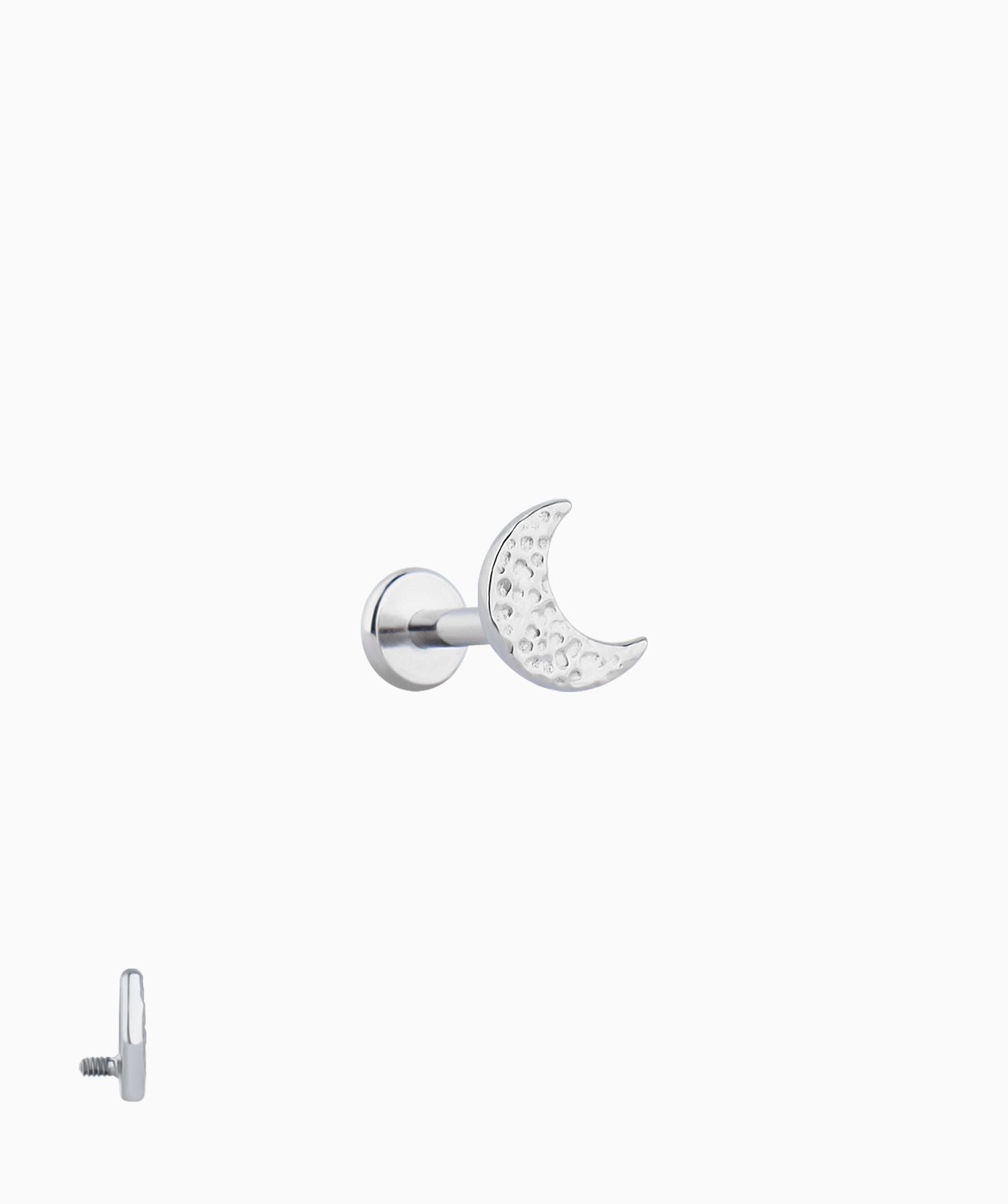 Titanium Moon Stud