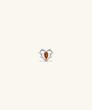 Titanium Thorn  Heart Stud - OumoJewelry