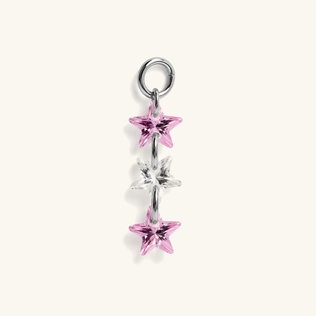 Three Star CZ Charm Drop - OumoJewelry