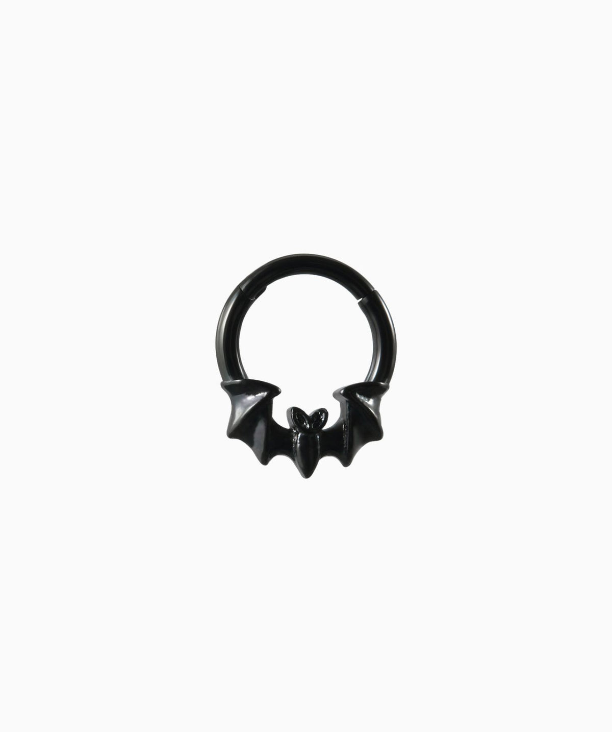 Bat Nose Ring Clicker - Stainless Steel - Daith, Septum - Oumo Jewelry