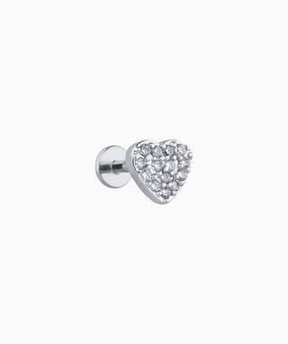 Love U Heart Flatback Stud - OumoJewelry
