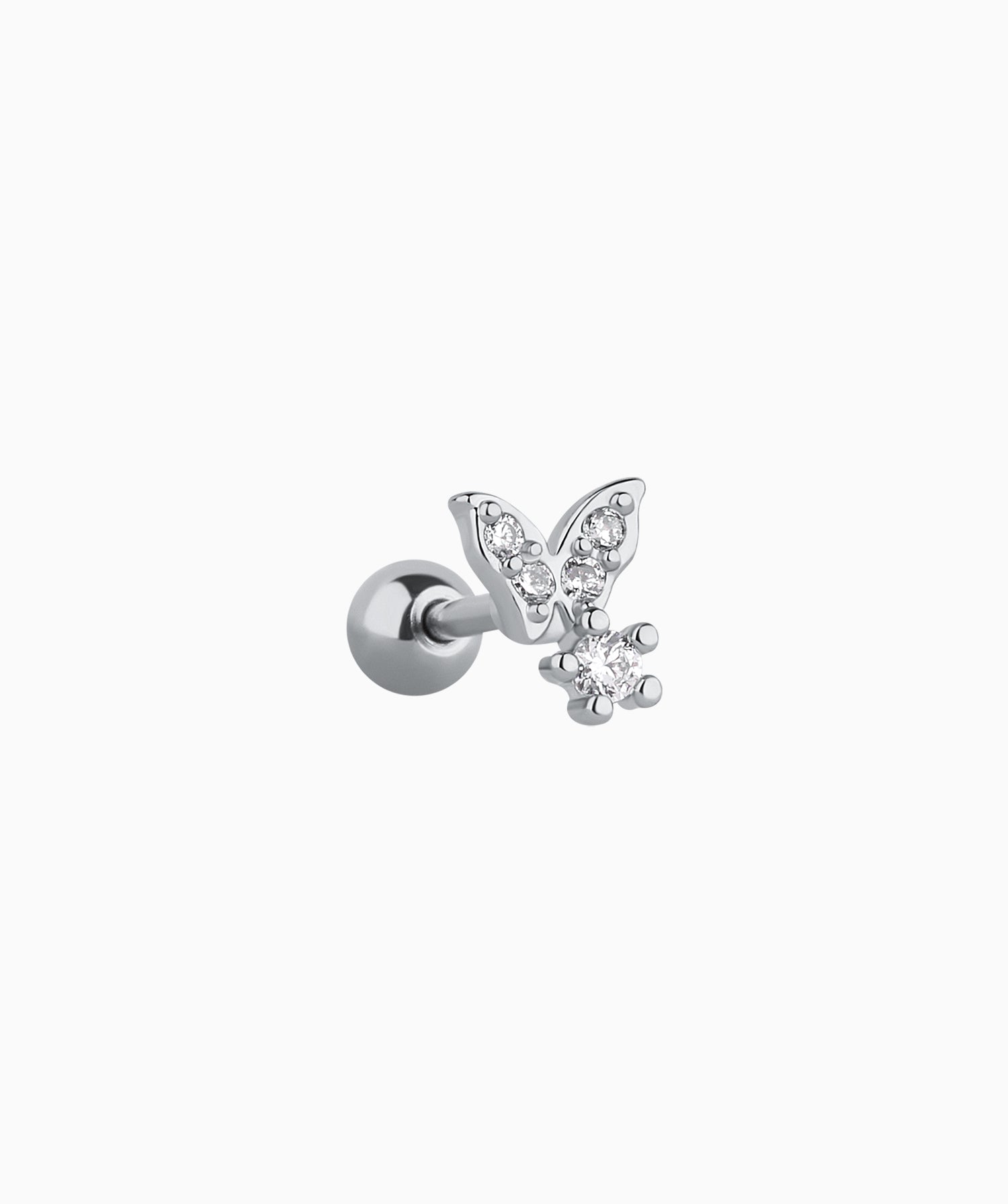 Shiny Butterfly Stud