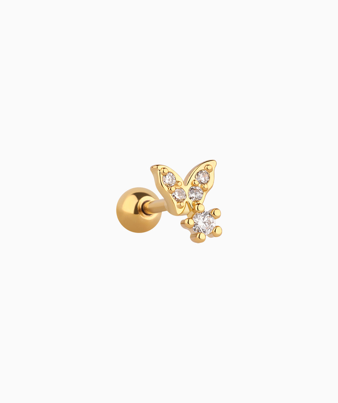 Shiny Butterfly Stud