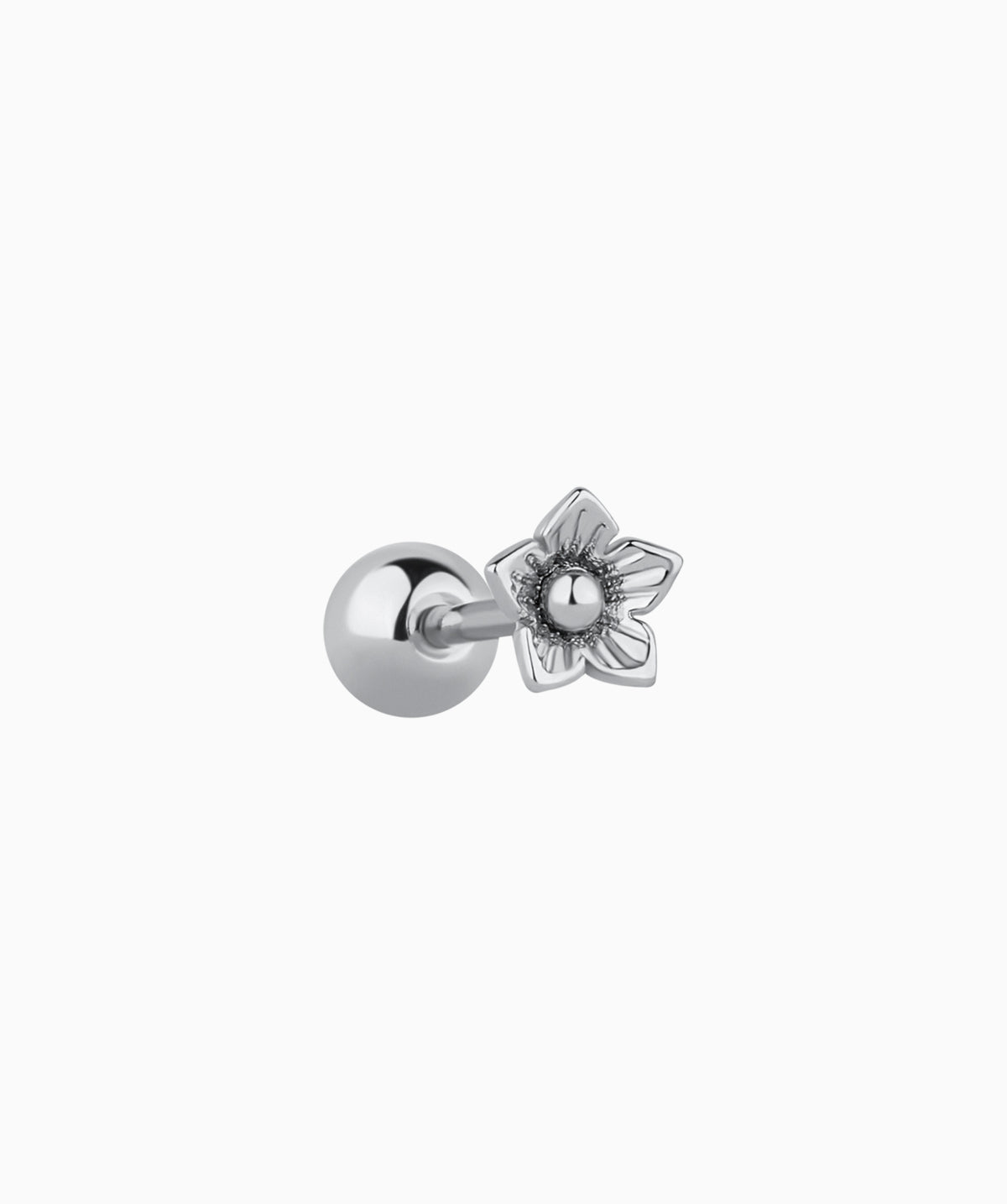 Dainty Flower Stud - Stainless Steel - Upper Lobe, Helix, Flat - Oumo Jewelry