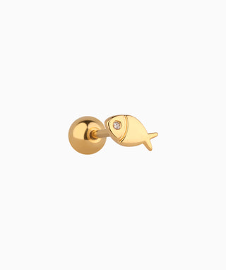 Dainty Fish Stud - OumoJewelry
