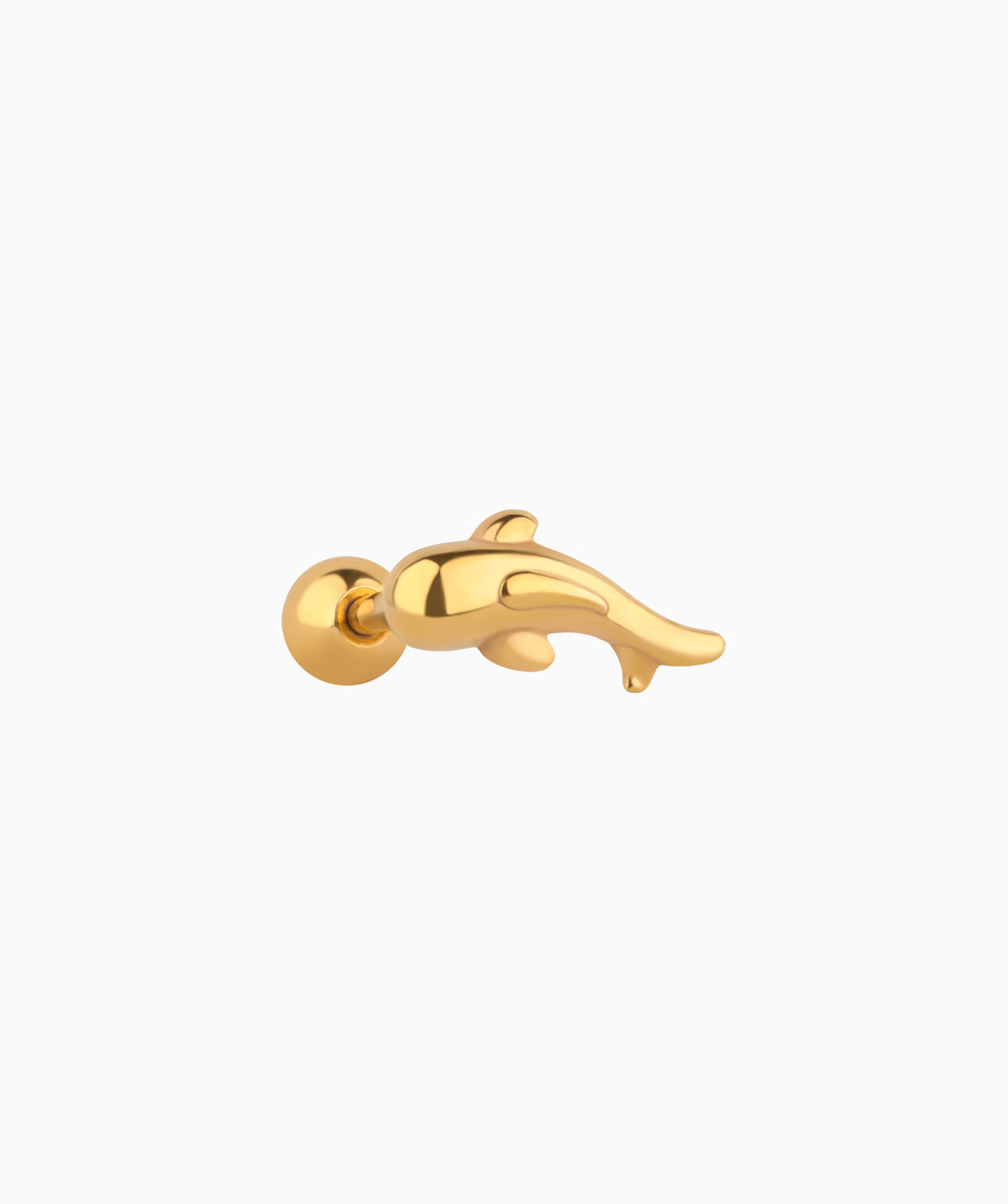 Whale Stud - Stainless Steel - Upper Lobe, Helix, Flat - Oumo Jewelry