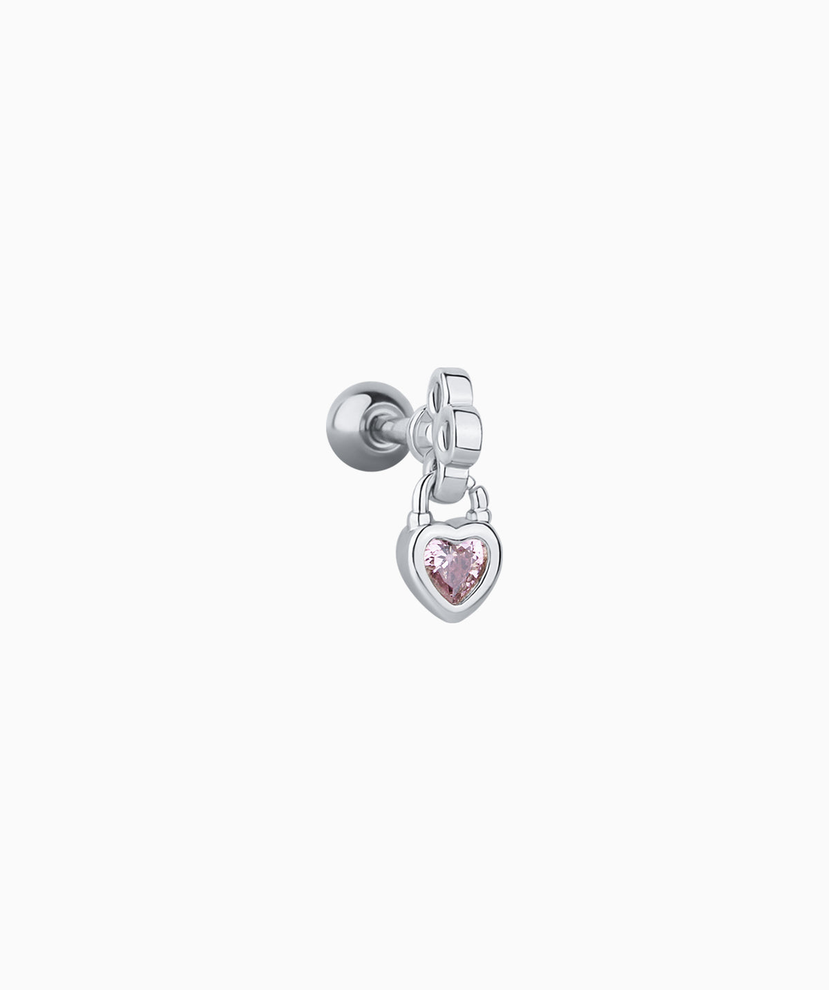 Love Key - Stainless Steel - Upper Lobe, Flat - Oumo Jewelry