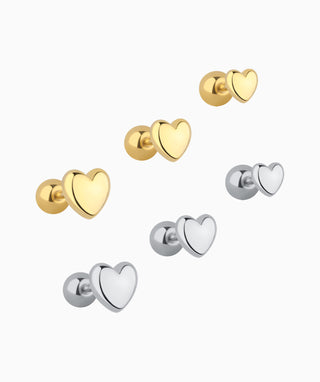 Mini Heart Stud - OumoJewelry