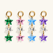 Three Star CZ Charm Drop - OumoJewelry